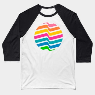 Colored Waves Baseball T-Shirt